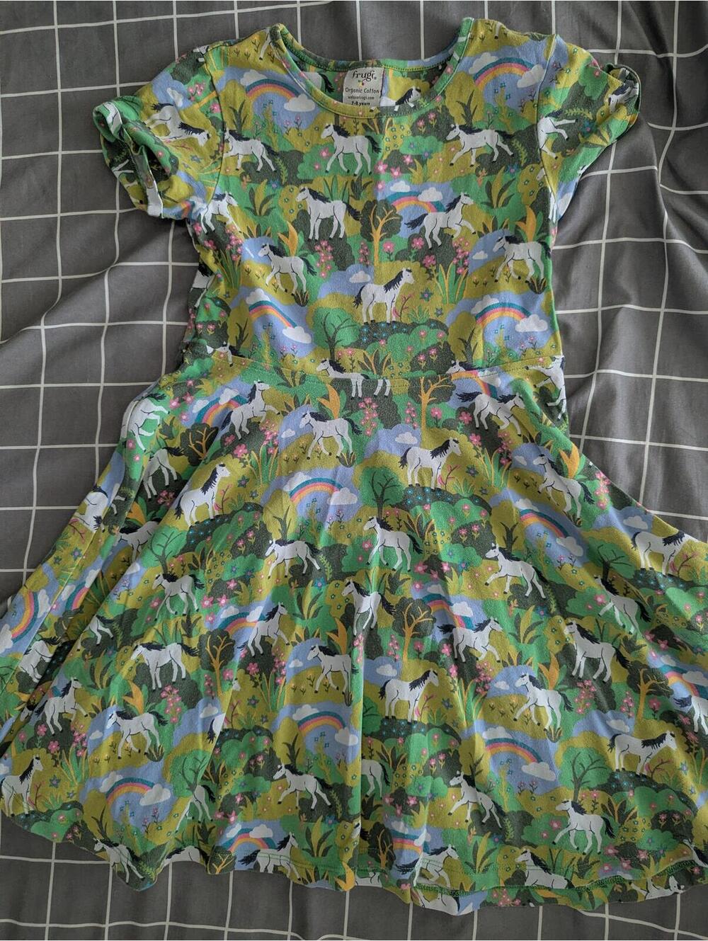 Frugi horse meadow skater dress